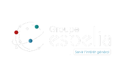 Logo du groupe Espelia avec une écriture blanche